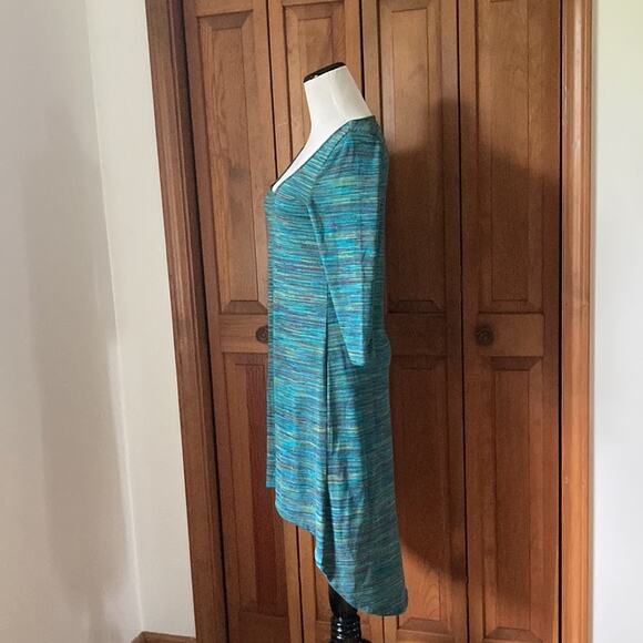 Almost Famous Green Knit Pullover High Low Dress, Size M - Picture 4 of 8